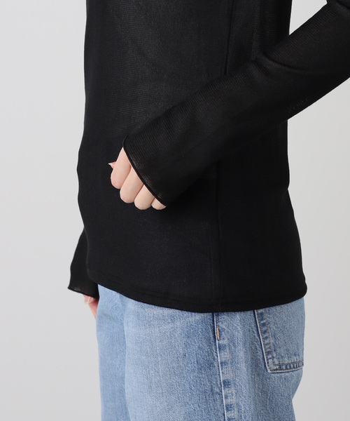 La TOTALITE(ラトータリテ)の「【洗える】フロックチュールスタンドプルオーバー(Tシャツ/カットソー・レディース・ブラック/ブラウン/サックスブルー・FREE)」の10枚目の写真