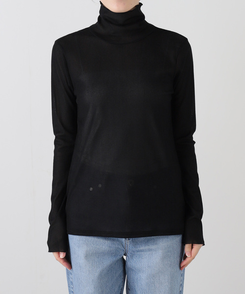 La TOTALITE(ラトータリテ)の「【洗える】フロックチュールスタンドプルオーバー(Tシャツ/カットソー・レディース・ブラック/ブラウン/サックスブルー・FREE)」の12枚目の写真