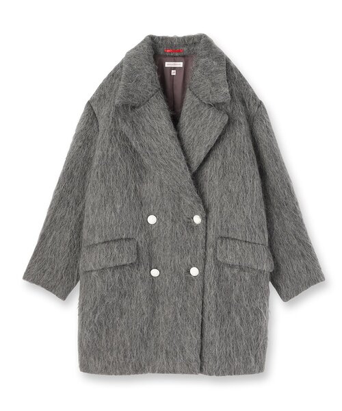 DRESSTERIOR（ドレステリア）の「モヘヤ混シャギーチェスターコート（チェスターコート・レディース・チャコールグレー・36/38）」の2枚目の写真