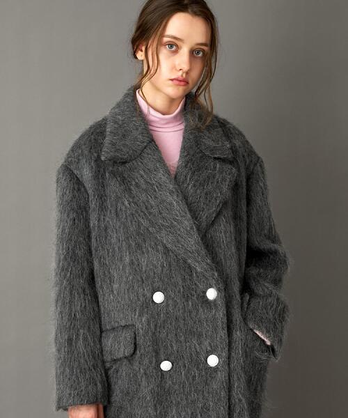 DRESSTERIOR（ドレステリア）の「モヘヤ混シャギーチェスターコート（チェスターコート・レディース・チャコールグレー・36/38）」の3枚目の写真