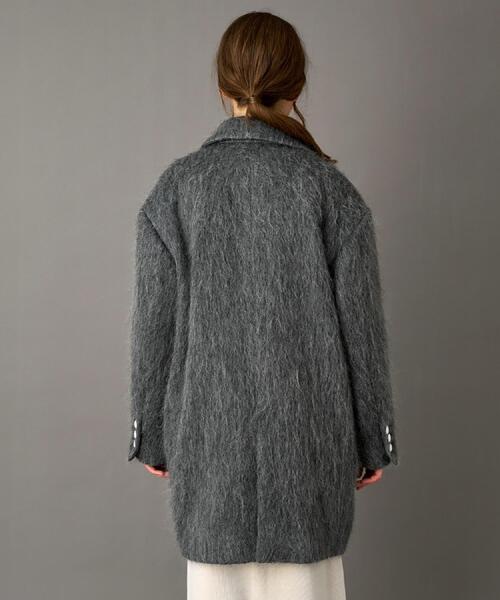 DRESSTERIOR（ドレステリア）の「モヘヤ混シャギーチェスターコート（チェスターコート・レディース・チャコールグレー・36/38）」の7枚目の写真