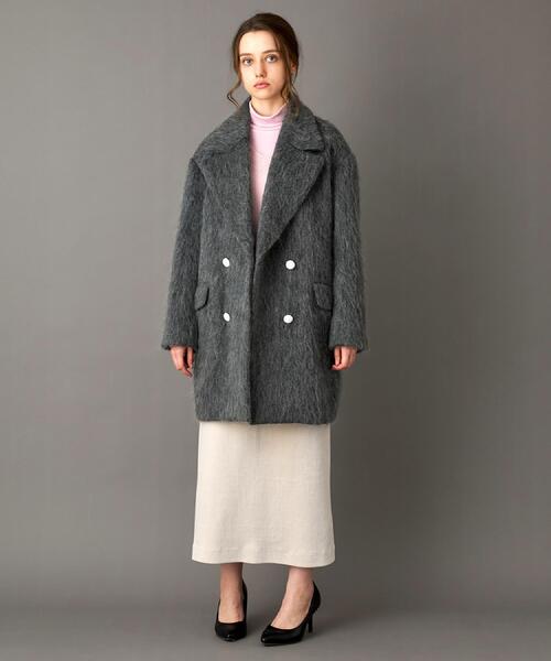 DRESSTERIOR（ドレステリア）の「モヘヤ混シャギーチェスターコート（チェスターコート・レディース・チャコールグレー・36/38）」の8枚目の写真