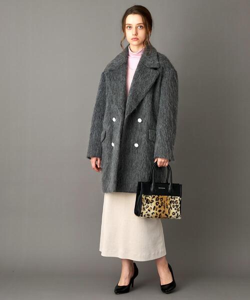 DRESSTERIOR（ドレステリア）の「モヘヤ混シャギーチェスターコート（チェスターコート・レディース・チャコールグレー・36/38）」の9枚目の写真