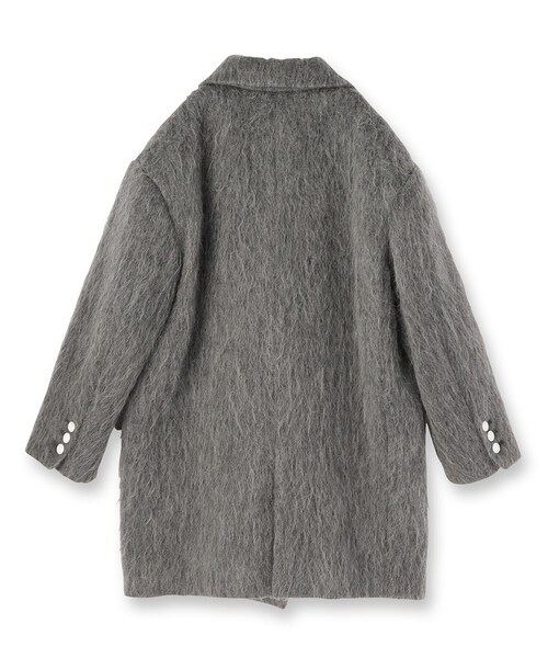 DRESSTERIOR（ドレステリア）の「モヘヤ混シャギーチェスターコート（チェスターコート・レディース・チャコールグレー・36/38）」の13枚目の写真