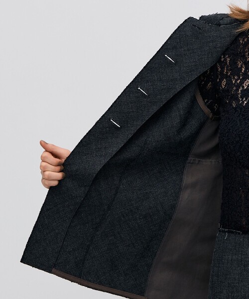 BACCA(バッカ)の「ヘリンボーンツイード カットオフコンビベスト(ベスト・レディース・ブラック系その他・36)」の9枚目の写真