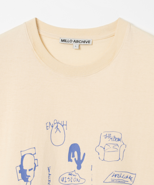Millo Archive（ミロ アーカイブ）の「ニュービジョンドゥードルグラフィックTシャツ[バター]（Tシャツ/カットソー・メンズ・その他・MEDIUM/X-LARGE/LARGE）」の2枚目の写真