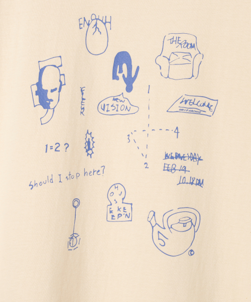 Millo Archive（ミロ アーカイブ）の「ニュービジョンドゥードルグラフィックTシャツ[バター]（Tシャツ/カットソー・メンズ・その他・MEDIUM/X-LARGE/LARGE）」の3枚目の写真