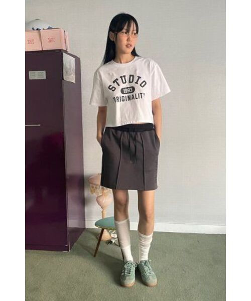 1993STUDIO(1993スタジオ)の「オリジナルスウェットショートスカート_チャコール(スカート・レディース・その他・SMALL/MEDIUM)」の5枚目の写真