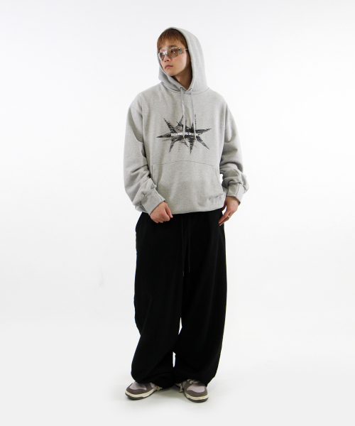 CRIGUN(クリガン)の「スローイングスター フードパーカー メランジェグレー(パーカー・レディース・グレー・MEDIUM/LARGE/X-LARGE/XX-LARGE)」の5枚目の写真