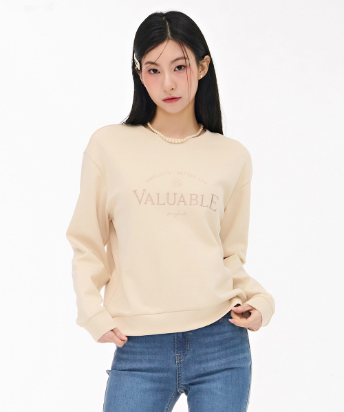 CHASECULT(チェイスカルト)の「レディース刺繍レタリングスウェットシャツ-ベージュ(スウェット・レディース・ベージュ・90/85)」の4枚目の写真