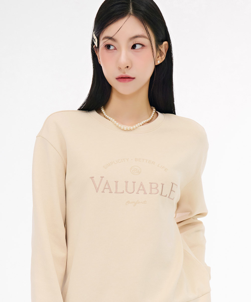 CHASECULT(チェイスカルト)の「レディース刺繍レタリングスウェットシャツ-ベージュ(スウェット・レディース・ベージュ・90/85)」の5枚目の写真