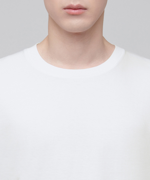 MUSINSA STANDARD（ムシンサスタンダード）の「オーバーサイズクルーネックTシャツ[クリーム]（Tシャツ/カットソー・メンズ・その他・SMALL/MEDIUM/LARGE/X-LARGE/XX-LARGE/XXX-LARGE）」の3枚目の写真