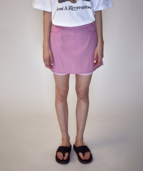 Rest&Recreation(レストアンドレクリエーション)の「RR NYLON SKIRT PANTS PINK(スカート・レディース・その他・SMALL)」の1枚目の写真