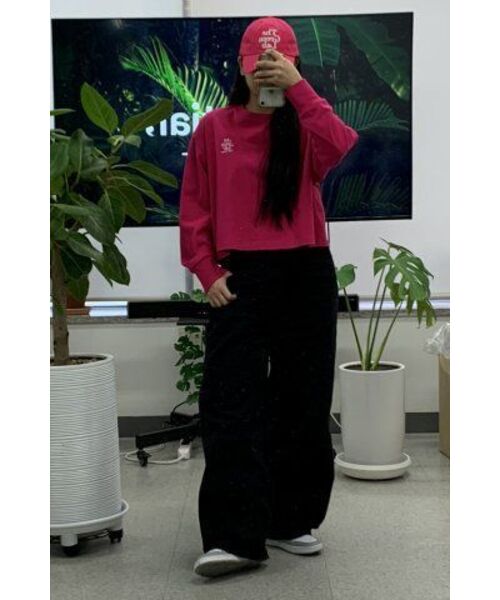 THE GREEN LAB（ザグリーンラボ）の「エッセンシャルクロップ長袖Tシャツ[ピンク]（Tシャツ/カットソー・レディース・その他・FREE）」の13枚目の写真