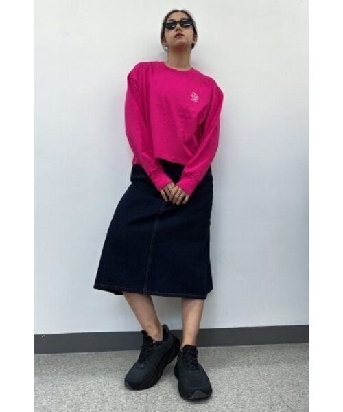 THE GREEN LAB（ザグリーンラボ）の「エッセンシャルクロップ長袖Tシャツ[ピンク]（Tシャツ/カットソー・レディース・その他・FREE）」の15枚目の写真
