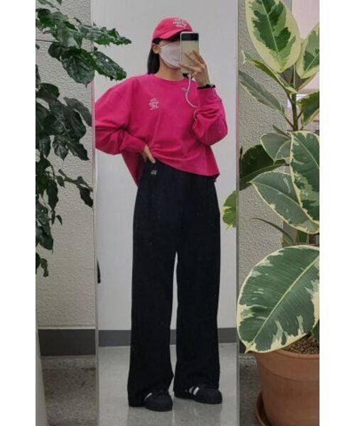 THE GREEN LAB（ザグリーンラボ）の「エッセンシャルクロップ長袖Tシャツ[ピンク]（Tシャツ/カットソー・レディース・その他・FREE）」の19枚目の写真
