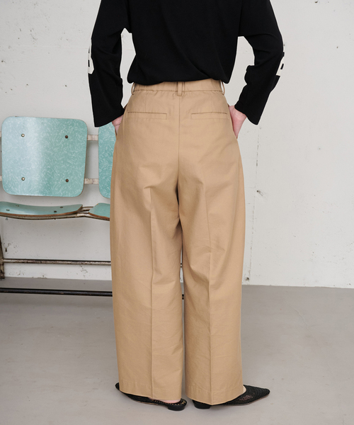 B.C STOCK（ベーセーストック）の「【ZOZO限定】手洗い可 / NEWワイドスラックス（スラックス・レディース・ブラウン/ブラック/サックスブルー・FREE）」の7枚目の写真