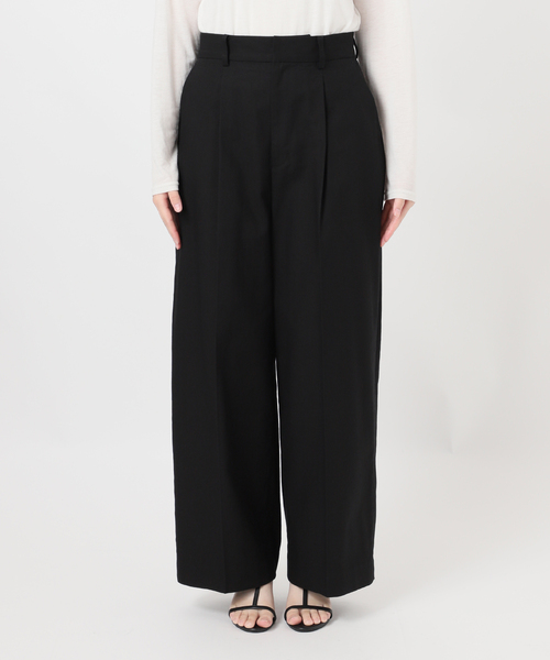 B.C STOCK（ベーセーストック）の「【ZOZO限定】手洗い可 / NEWワイドスラックス（スラックス・レディース・ブラウン/ブラック/サックスブルー・FREE）」の12枚目の写真