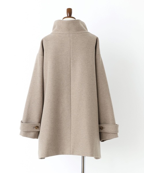 n'OrLABEL（ノアールレーベル）の「『タックスタンドカラーミドルコート』（その他アウター・レディース・ベージュ/チャコール・FREE）」の6枚目の写真