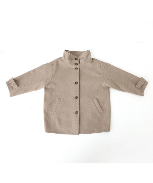 n'OrLABEL（ノアールレーベル）の「『タックスタンドカラーミドルコート』（その他アウター・レディース・ベージュ/チャコール・FREE）」の7枚目の写真