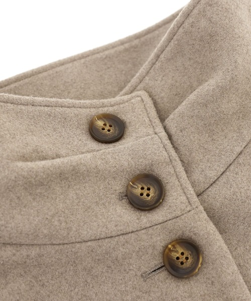 n'OrLABEL（ノアールレーベル）の「『タックスタンドカラーミドルコート』（その他アウター・レディース・ベージュ/チャコール・FREE）」の8枚目の写真