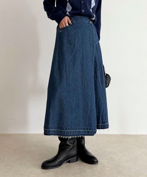 フレディエミュ（fredy emue）/【GEVACO/ゲバコ】デニムプリーツスカート セール】【GEVACO/ゲバコ】デニムプリーツスカート（デニムスカート