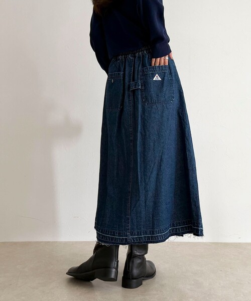 セール】【GEVACO/ゲバコ】デニムプリーツスカート（デニムスカート