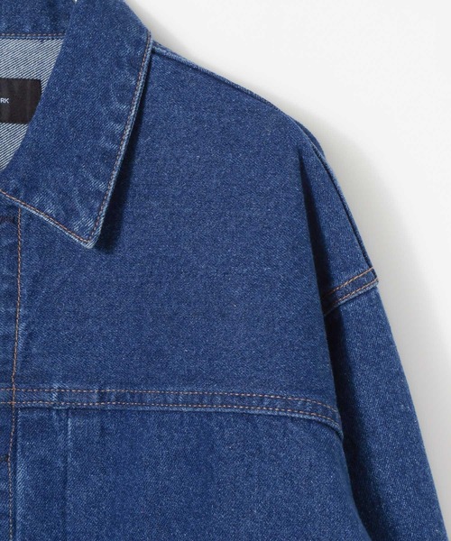 GLOBAL WORK（グローバルワーク）の「デニム/トラッカージャケット/622451（デニムジャケット・メンズ・インディゴブルー/ブラック・SMALL/MEDIUM/LARGE）」の6枚目の写真