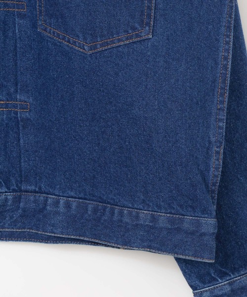 GLOBAL WORK（グローバルワーク）の「デニム/トラッカージャケット/622451（デニムジャケット・メンズ・インディゴブルー/ブラック・SMALL/MEDIUM/LARGE）」の7枚目の写真