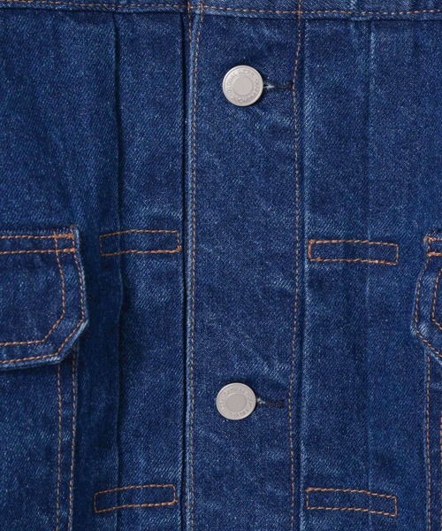 GLOBAL WORK（グローバルワーク）の「デニム/トラッカージャケット/622451（デニムジャケット・メンズ・インディゴブルー/ブラック・SMALL/MEDIUM/LARGE）」の14枚目の写真