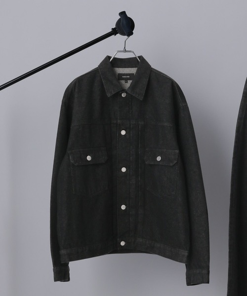BELVET ブラックデニムジャケット Washed Black Denim Set up / Jacket – BELVET