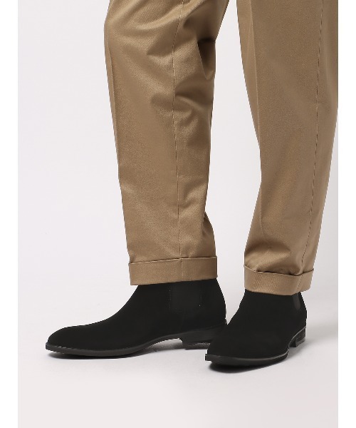 SUIT SQUARE（スーツスクエア）の「サイドゴアブーツ ベロアレザー（ブーツ・メンズ・ブラック・24.5cm/25.0cm/25.5cm/26.0cm/26.5cm/27.0cm）」の6枚目の写真