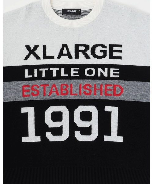 XLARGE KIDS（エクストララージキッズ）の「カラーブロックニットプルオーバー（ニット/セーター・キッズ・ブルー/ブラック・110cm/140cm/130cm/120cm/100cm/90cm）」の5枚目の写真