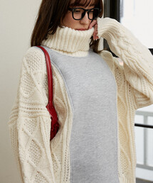 PUBLUX（パブリュクス）の「PUBLUX/パブリュクス 異素材切替 タートルネック ニット　限定展開（ニット/セーター・レディース）」