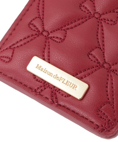 Maison de FLEUR(メゾンドフルール)の「リボンキルティングパスケース(パスケース・レディース・レッド・FREE)」の6枚目の写真