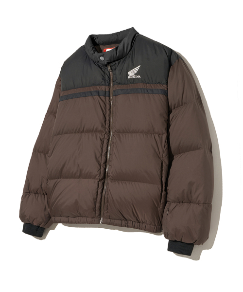 PHYPS MOTORCYCLE（フィップスモーターサイクル）の「Honda Wing logo Short Puffer_Brown（ダウンジャケット/コート・レディース・その他・LARGE/X-LARGE/SMALL/MEDIUM）」の3枚目の写真