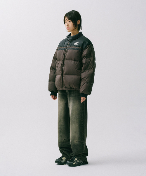 PHYPS MOTORCYCLE（フィップスモーターサイクル）の「Honda Wing logo Short Puffer_Brown（ダウンジャケット/コート・レディース・その他・LARGE/X-LARGE/SMALL/MEDIUM）」の5枚目の写真