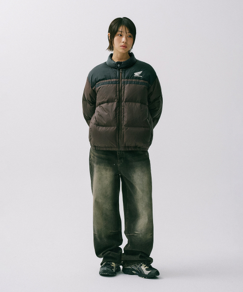 PHYPS MOTORCYCLE（フィップスモーターサイクル）の「Honda Wing logo Short Puffer_Brown（ダウンジャケット/コート・レディース・その他・LARGE/X-LARGE/SMALL/MEDIUM）」の7枚目の写真