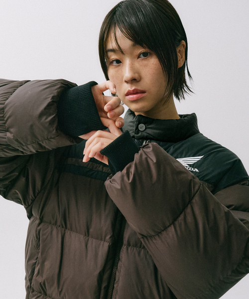PHYPS MOTORCYCLE（フィップスモーターサイクル）の「Honda Wing logo Short Puffer_Brown（ダウンジャケット/コート・レディース・その他・LARGE/X-LARGE/SMALL/MEDIUM）」の9枚目の写真