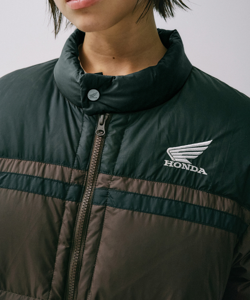 PHYPS MOTORCYCLE（フィップスモーターサイクル）の「Honda Wing logo Short Puffer_Brown（ダウンジャケット/コート・レディース・その他・LARGE/X-LARGE/SMALL/MEDIUM）」の10枚目の写真