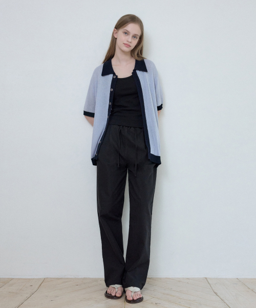 WEDNESDAYOASISFORWOMEN(ウェンズデー オアシス フォー ウーマン)の「W/リネンライクシンボルディープワンタックパンツ_BLACK(W25-PT11)(その他パンツ・レディース・ブラック・SMALL/MEDIUM)」の2枚目の写真