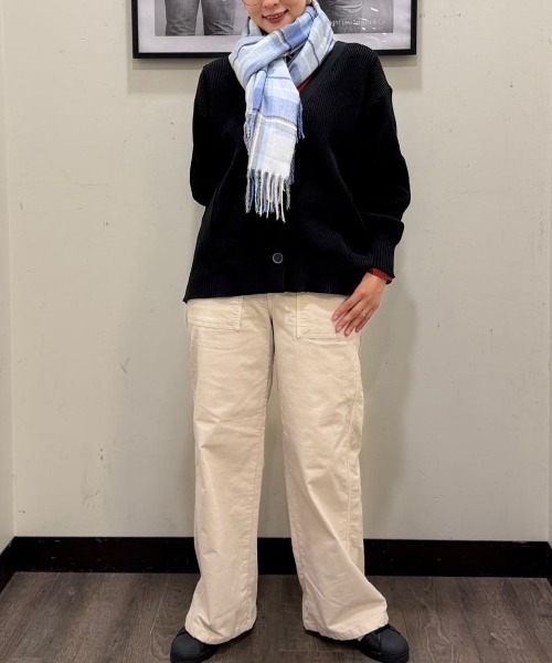 SOMETHING（サムシング）の「【SOMETHING】BODYPAREベイカーワイドパンツ (ワイドシルエット / 都会的デザイン / ワークスタイル)（その他パンツ・レディース・キナリ・XS/S/L/M）」の12枚目の写真
