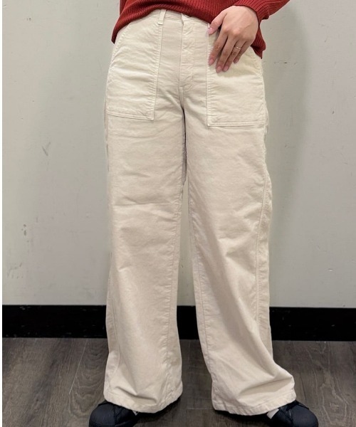 SOMETHING（サムシング）の「【SOMETHING】BODYPAREベイカーワイドパンツ (ワイドシルエット / 都会的デザイン / ワークスタイル)（その他パンツ・レディース・キナリ・XS/S/L/M）」の10枚目の写真