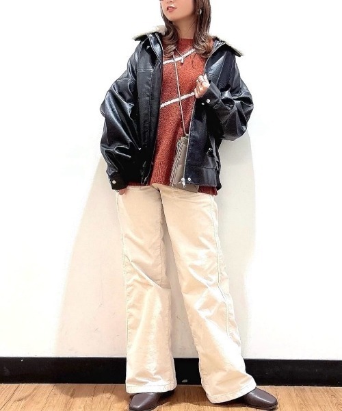 SOMETHING（サムシング）の「【SOMETHING】BODYPAREベイカーワイドパンツ (ワイドシルエット / 都会的デザイン / ワークスタイル)（その他パンツ・レディース・キナリ・XS/S/L/M）」の16枚目の写真