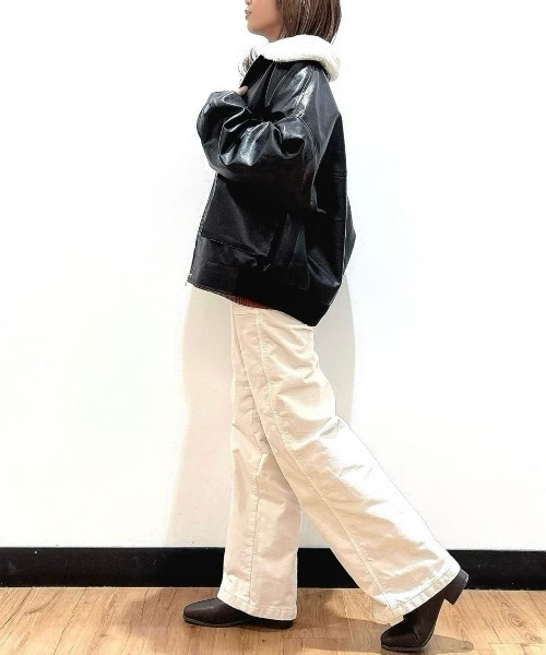 SOMETHING（サムシング）の「【SOMETHING】BODYPAREベイカーワイドパンツ (ワイドシルエット / 都会的デザイン / ワークスタイル)（その他パンツ・レディース・キナリ・XS/S/L/M）」の17枚目の写真