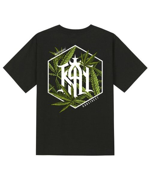 KAN6312(カン6312)の「KTB0051 マリファナ 半袖Tシャツ - ブラック(Tシャツ/カットソー・メンズ・その他・LARGE/MEDIUM/SMALL/X-LARGE)」の1枚目の写真