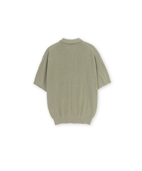 BROWNYARD（ブラウンヤード）の「ニットポロシャツ、ヴィンテージカーキ（ポロシャツ・メンズ・その他・4/5/3/6）」の2枚目の写真