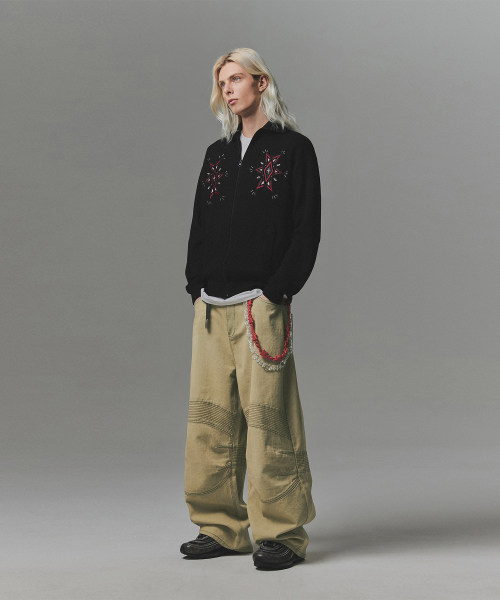 NOT4NERD(ノットフォーナード)の「Angel Argyle Knit Track Jacket - Black(カーディガン/ボレロ・レディース・その他・MEDIUM/LARGE/X-LARGE)」の7枚目の写真