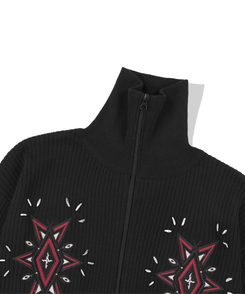 NOT4NERD(ノットフォーナード)の「Angel Argyle Knit Track Jacket - Black(カーディガン/ボレロ・レディース・その他・MEDIUM/LARGE/X-LARGE)」の9枚目の写真