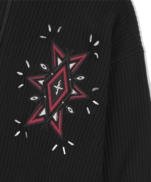 NOT4NERD(ノットフォーナード)の「Angel Argyle Knit Track Jacket - Black(カーディガン/ボレロ・レディース・その他・MEDIUM/LARGE/X-LARGE)」の11枚目の写真
